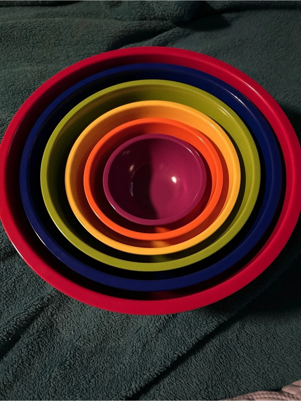 OGG 5 New Colorful Melamine Nesting Mixing Bowls - Rainbow Set